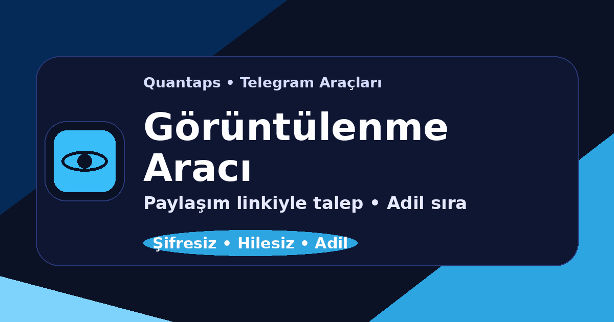 Telegram Ücretsiz Görüntülenme