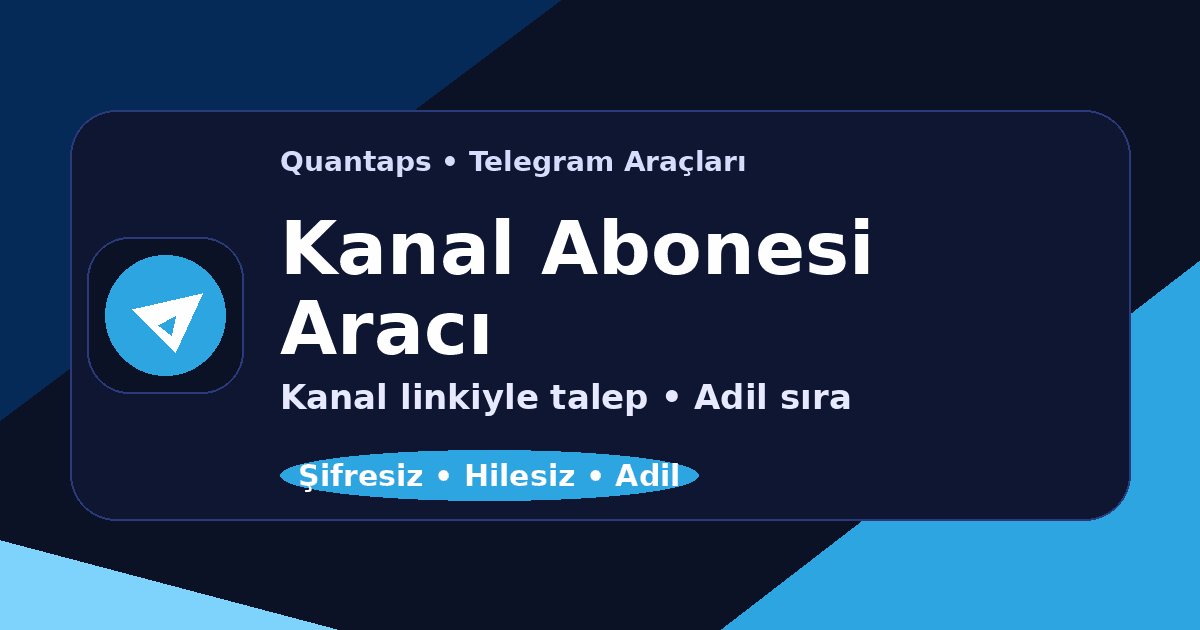 Telegram Ücretsiz Kanal Abonesi