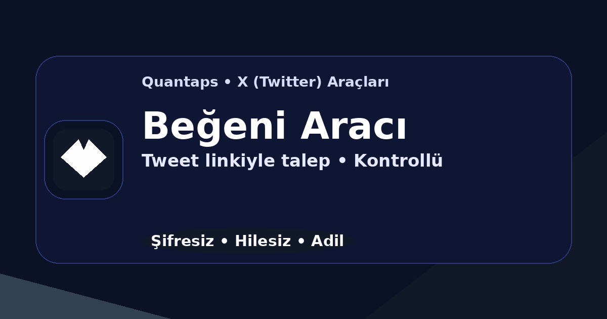 Twitter (X) Ücretsiz Beğeni