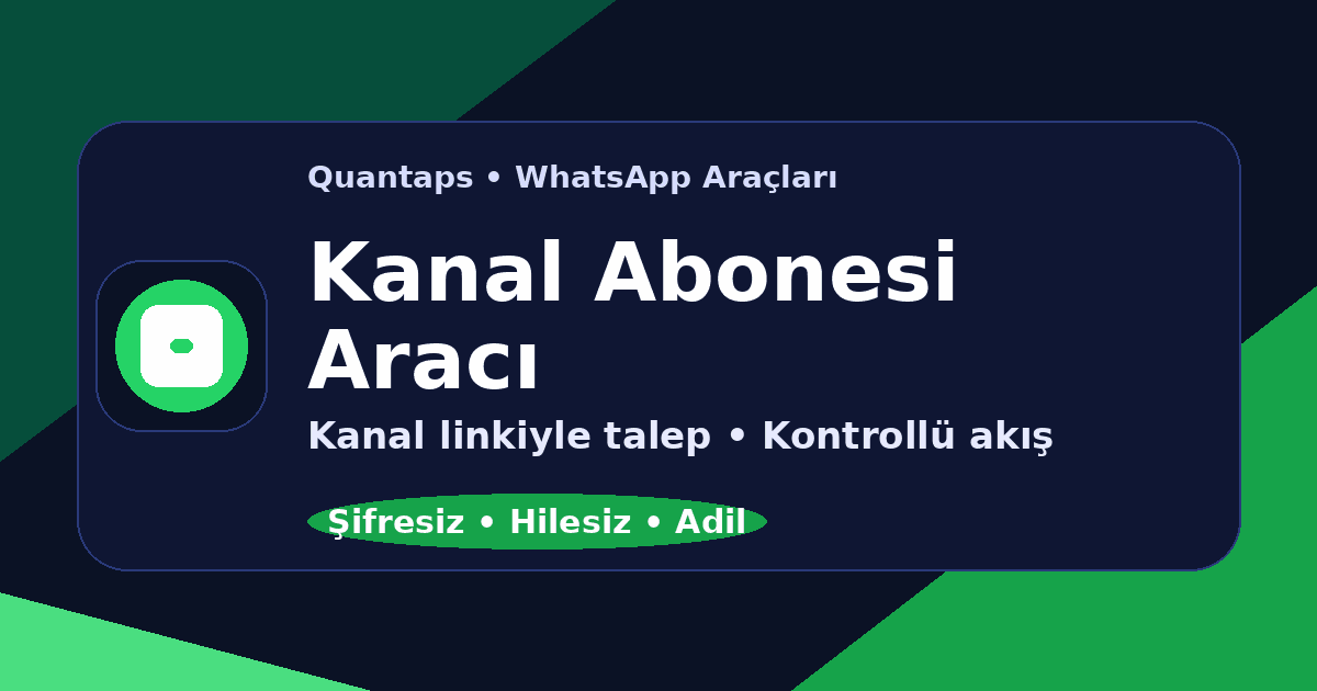 WhatsApp Ücretsiz Kanal Abonesi