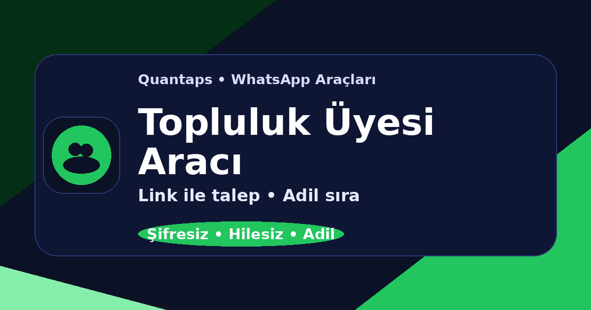 WhatsApp Ücretsiz Topluluk Üyesi