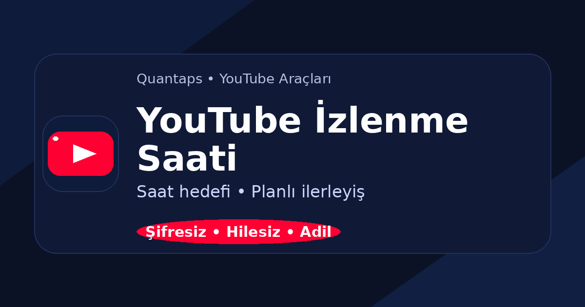 YouTube İzlenme Saati