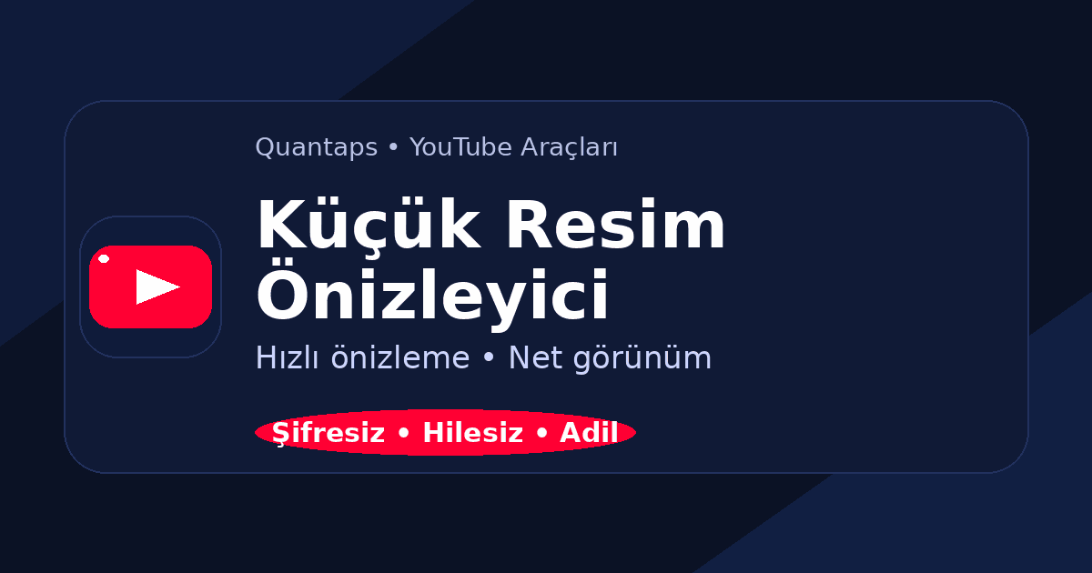 YouTube Thumbnail Önizleyici