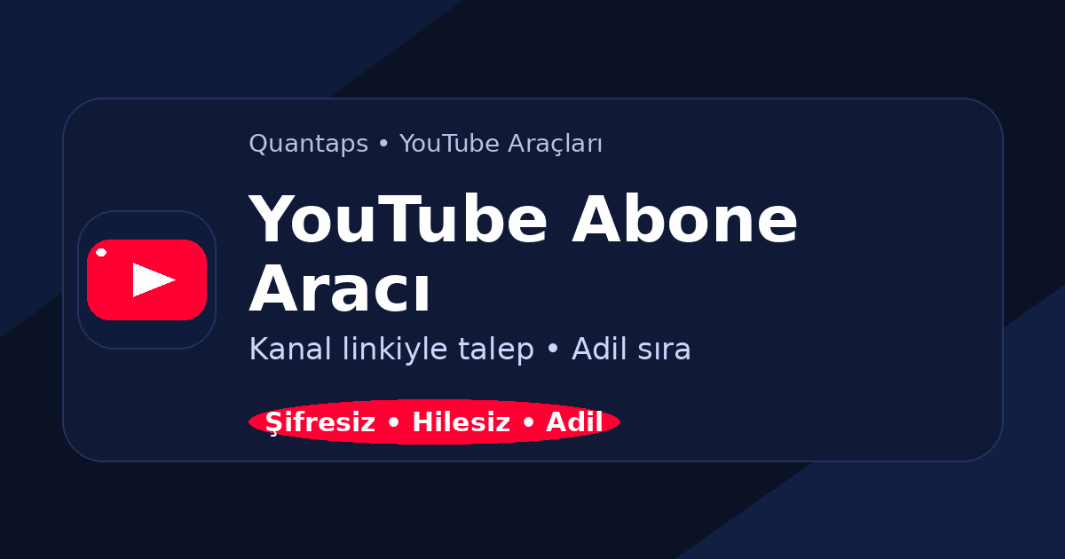 YouTube Ücretsiz Abone