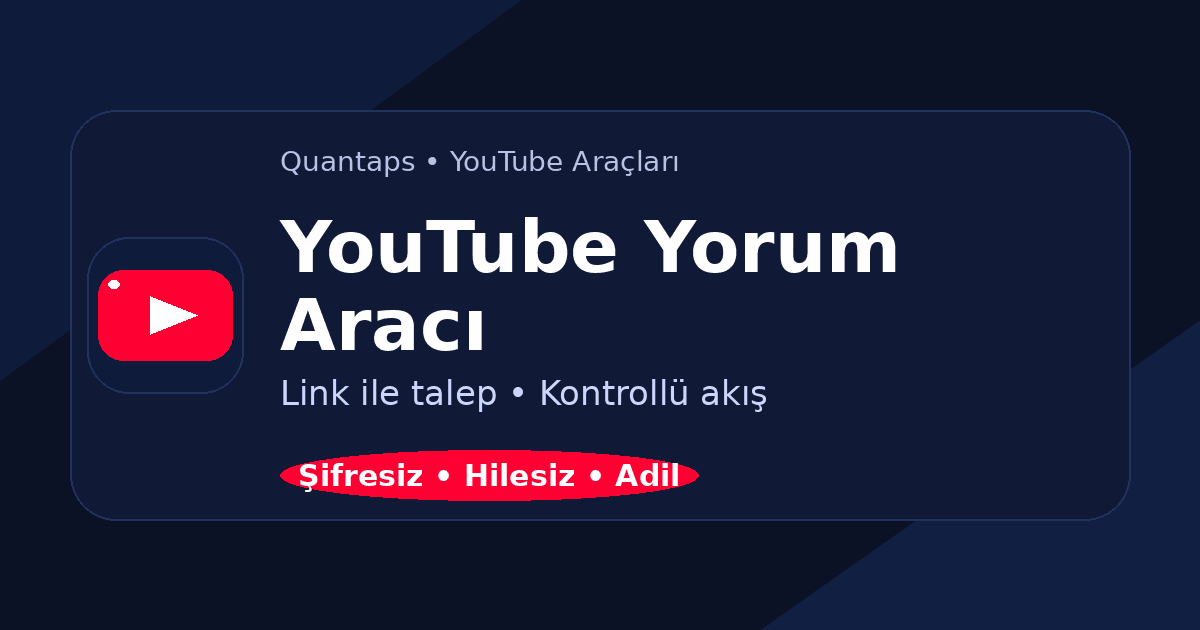 YouTube Ücretsiz Yorum