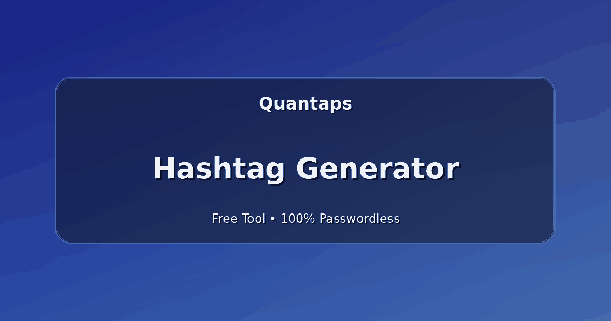 Facebook Hashtag Generator