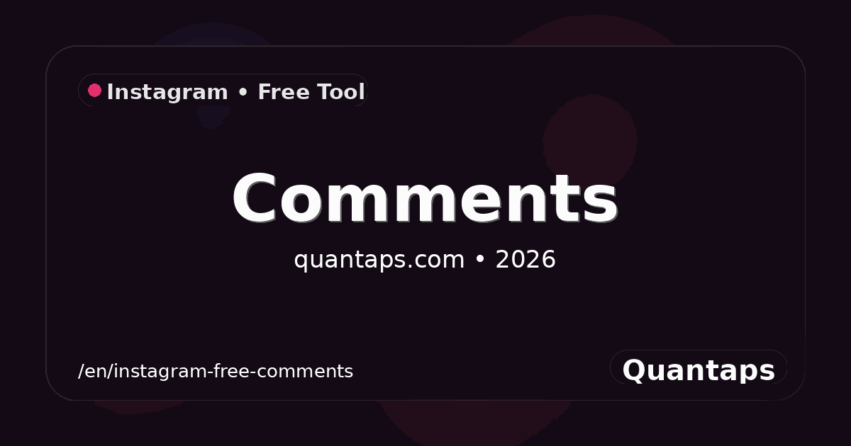 Free Instagram Comments