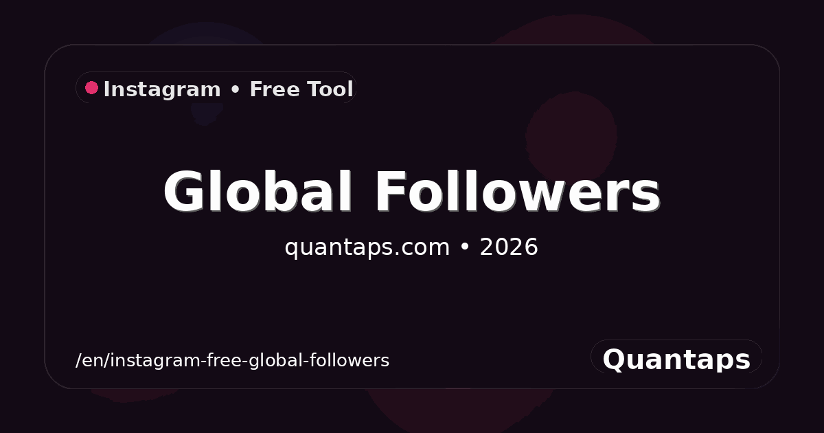Free Instagram Global Followers