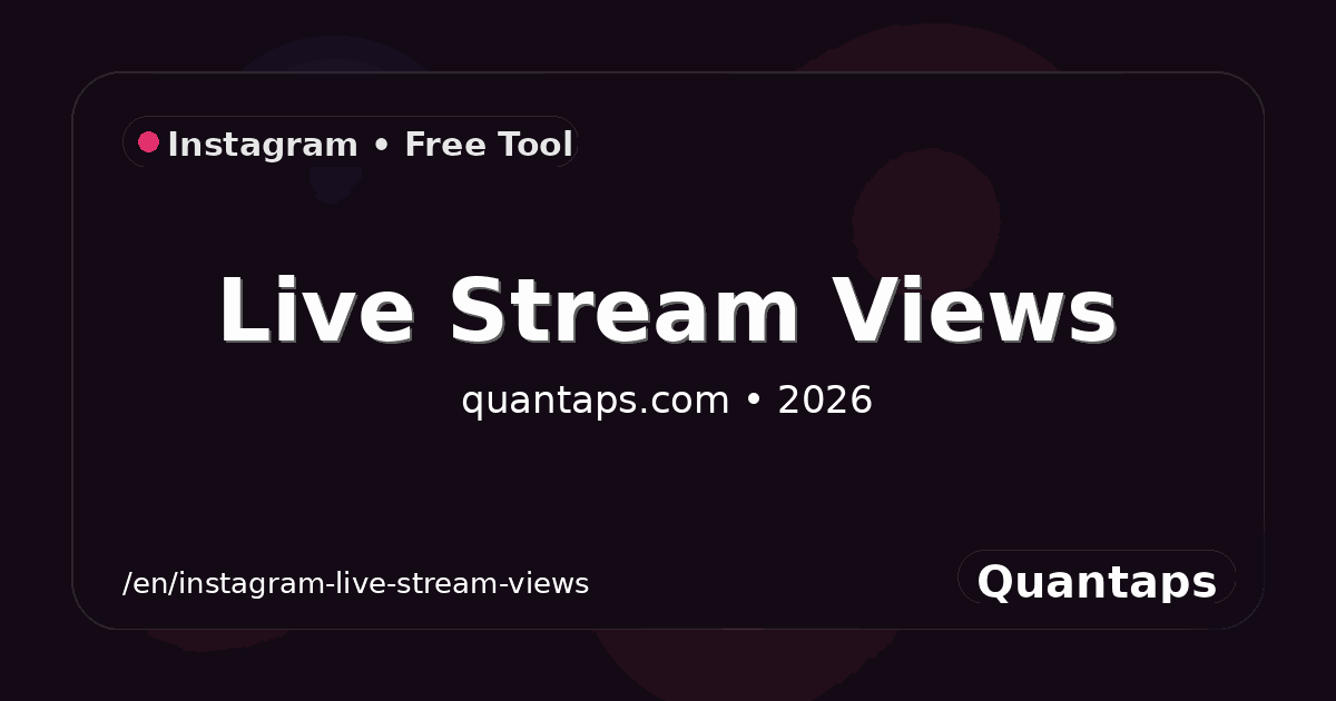 Instagram Live Stream Views