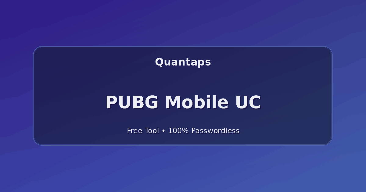 PUBG Mobile Free UC