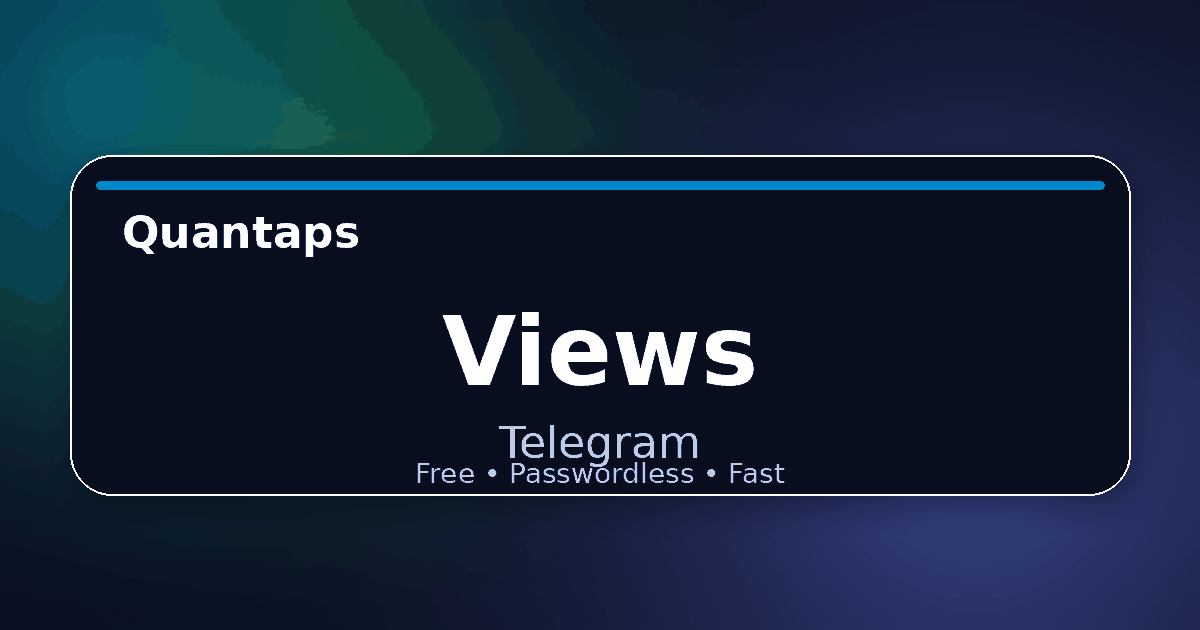 Free Telegram Post Views