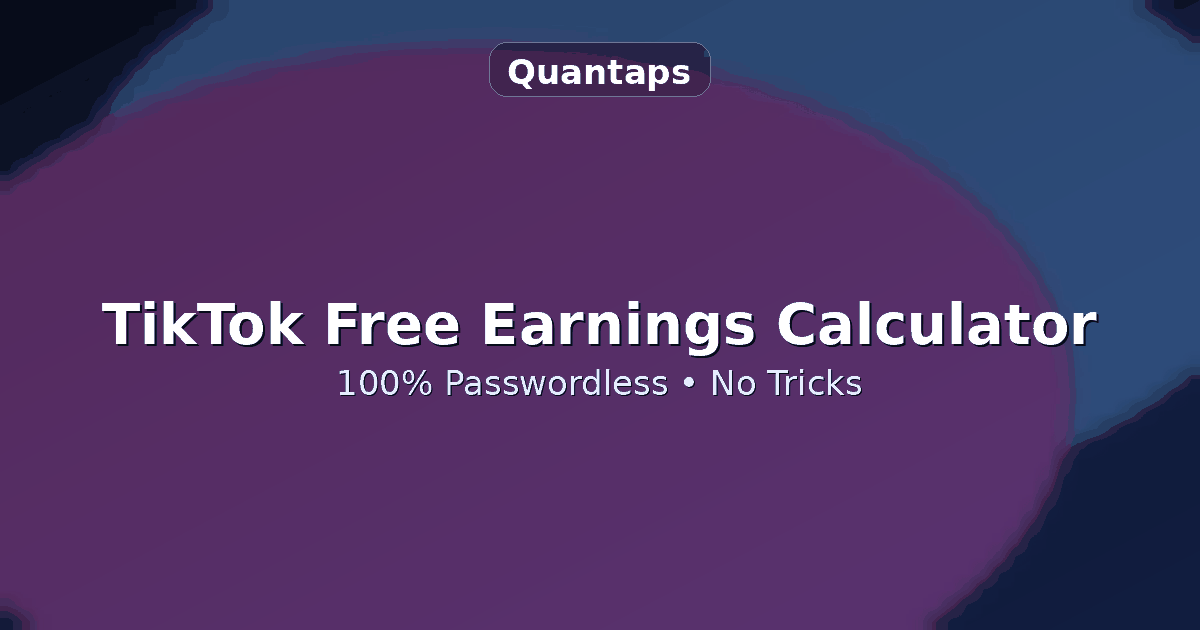 TikTok Money Calculator